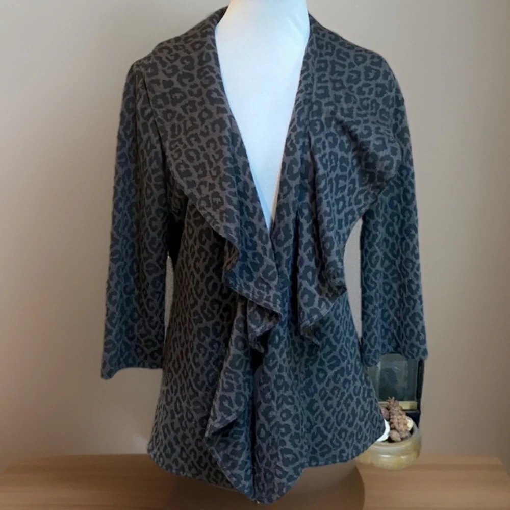 Calvin Klein Ruffle Layering Cardigan Jacket